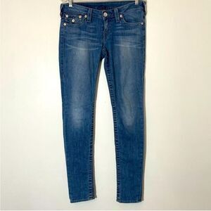 True Religion Women’s Denim Jeans with Embellished Back Pockets Size 28 #112790